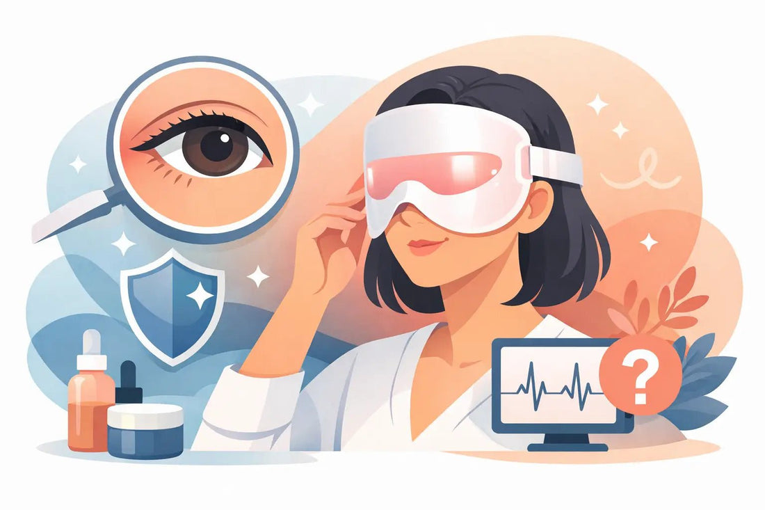 هل قناع ليد آمن للعين؟ What to Check First - PURE VIBE LIMTED