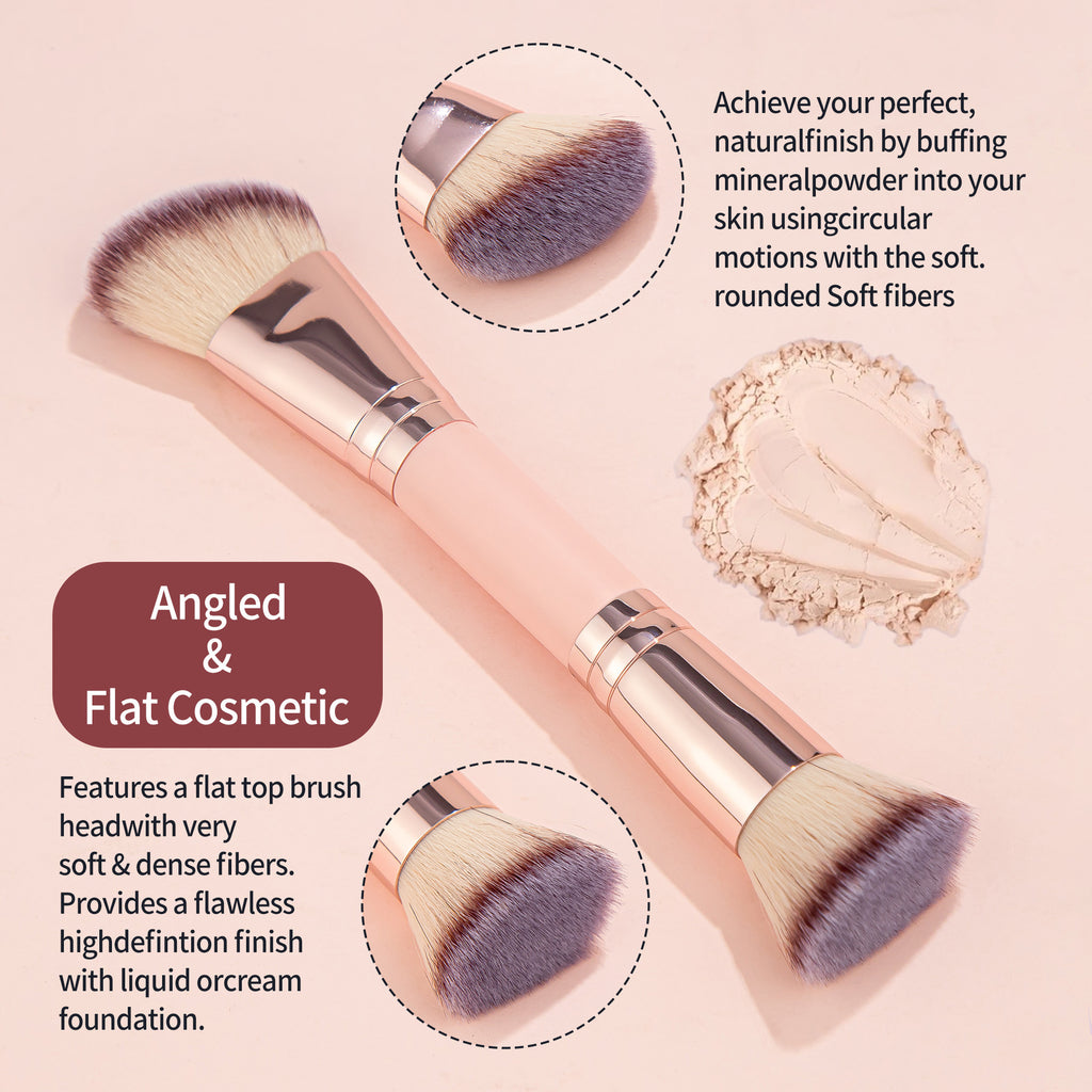 Double Ended Foundation Concealer Brush Set - PURE VIBE LIMTED