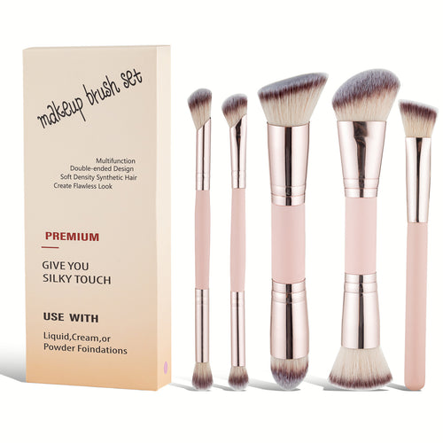 Double Ended Foundation Concealer Brush Set - PURE VIBE LIMTED